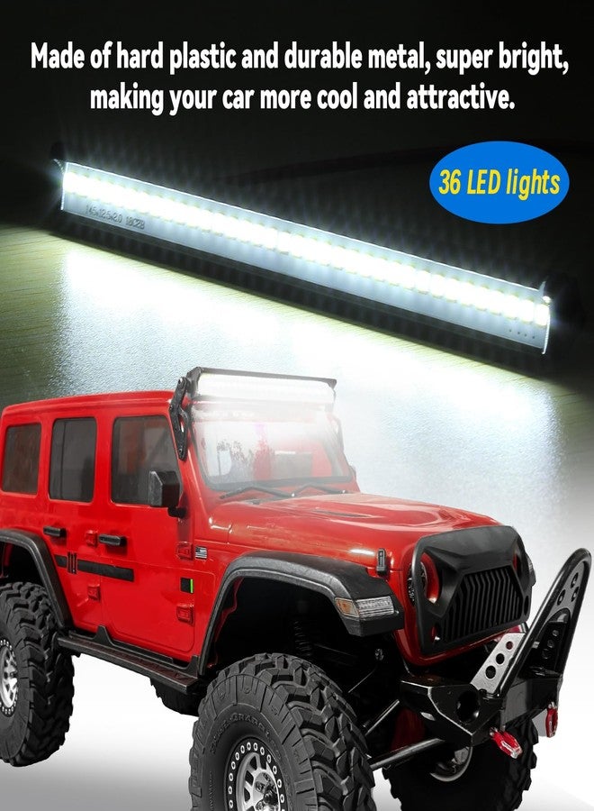 CrazyHobby Super Bright LED Light Bar Roof Lamp Kit for 1/10 Traxxas TRX4 Slash 2WD 4X4 Axial SCX10 & SCX10 II Arrma Redcat Gen7 Gen 8 RC Rock Crawler Car (Type 1) - Image 3